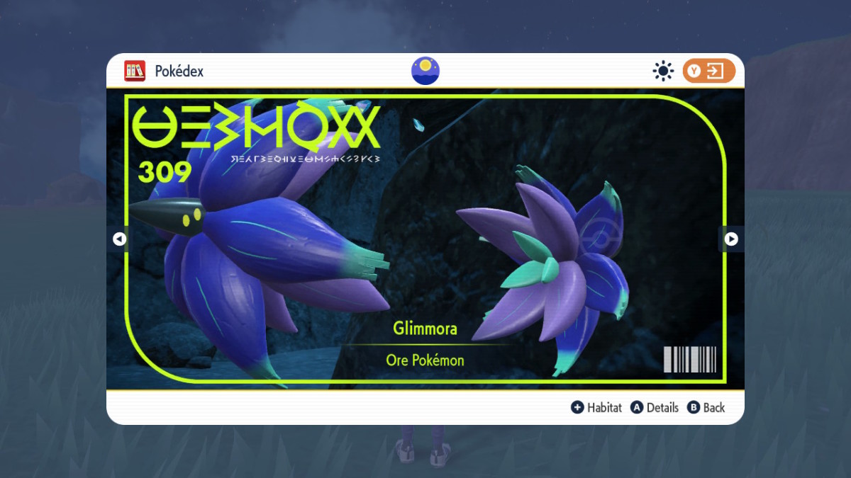 Pokemon Scarlet and Violet Pokedex Glimmora
